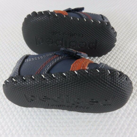 Pediped Originals Channing Navy Infants Shoes Leather XS 0-6 Mos Orange Blue - Picture 9 of 9